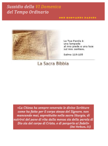14 - Domenica VI - 16 febbraio 2014