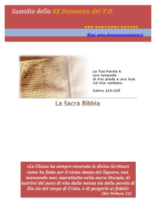 43 - XX domenica T.O. - 17 agosto 2014