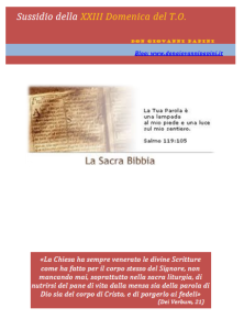 46- XXIII domenica T.O. - 7 settembre 2014