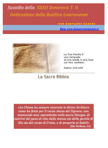 56 - XXXII Domenica T.O. Dedicazione della Basilica Lateranense - 9 novembre 2014