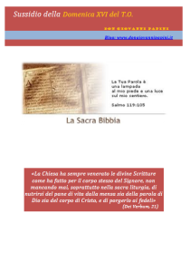 33 -  XVI Domenica T.O. - 18 luglio 2015
