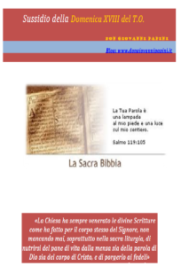 35 -  XVIII Domenica T.O. - 2 agosto 2015