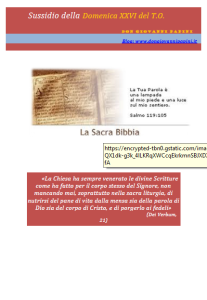 43 -  XXVI Domenica T.O. - 27 settembre 2015