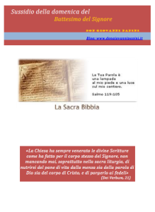 9 -  Battesimo del Signore- 11 Gennaio 2015